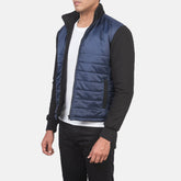 Arlet Blue Leather Quilted Jacket